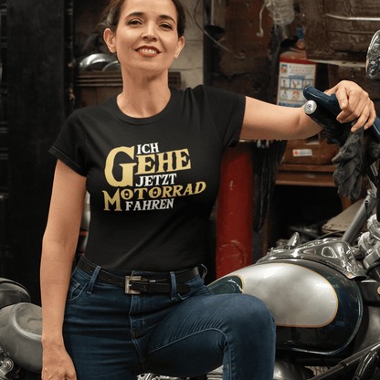 Motorrad fahren - Damen T-Shirt (Beidseitig bedruckt)