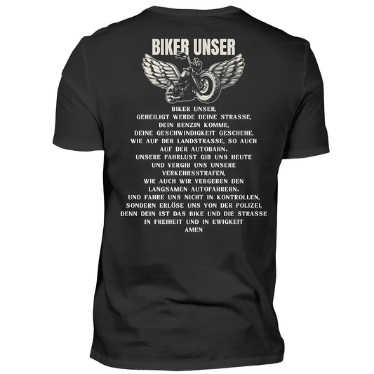 Biker unser - T-Shirt Rückendruck