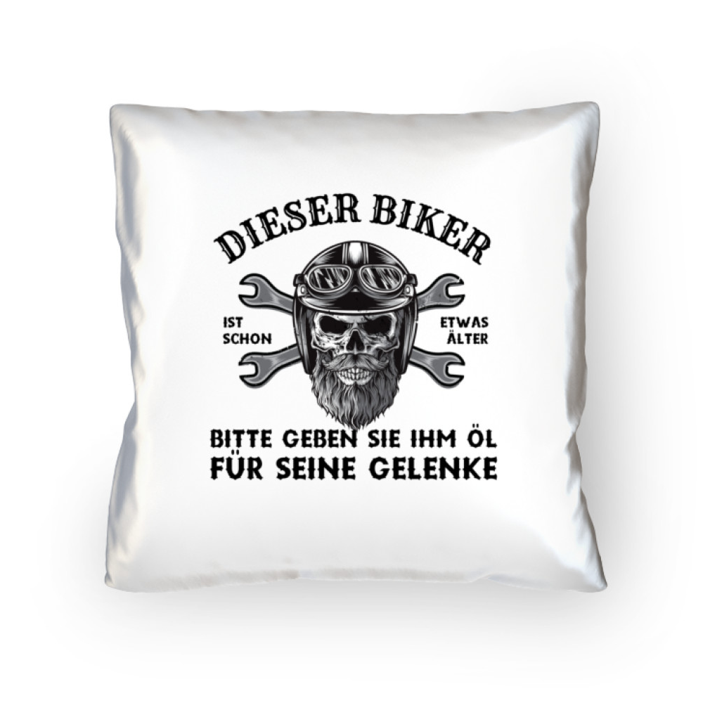 Dieser Biker ist schon etwas älter - Kopfkissen 40x40cm
