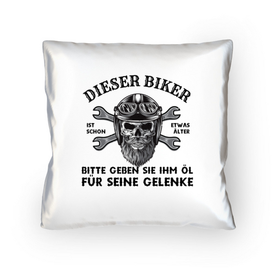 Dieser Biker ist schon etwas älter - Kopfkissen 40x40cm